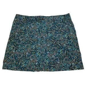 Croft & Barrow Stretch Size 18 Paisley Slimming Skort